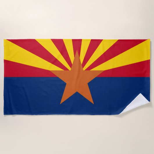 Arizona State Flag Afbeelding Strandlaken (Voorkant)