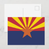 Arizona State Flag Copper Star & Desert Sun Rays Briefkaart (Voorkant / Achterkant)