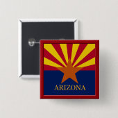 Arizona State Flag Design Button (Voorkant /achterkant)