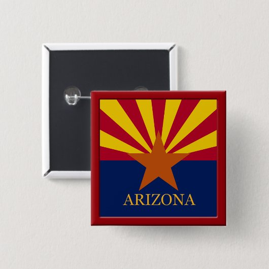 Arizona State Flag Design Button (Voorkant /achterkant)