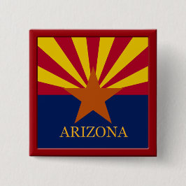 Arizona State Flag Design Button