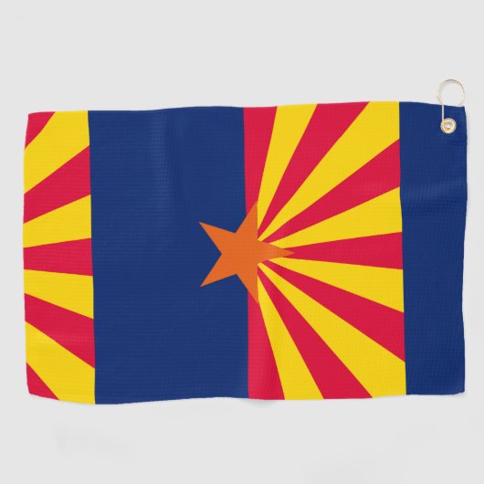 Arizona State Flag Design Jouw tekst op een Golfhanddoek (Horizontaal)
