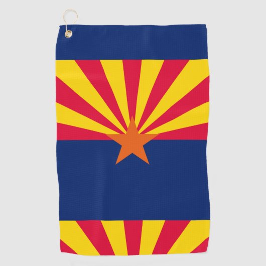 Arizona State Flag Design Jouw tekst op een Golfhanddoek (Voorkant)