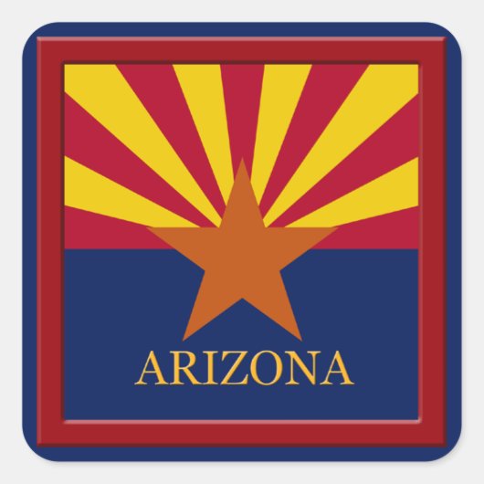 Arizona State Flag Design Sticker (Voorkant)