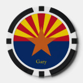 Arizona State Flag Image Personalize Name Poker Chips (Voorkant)