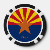 Arizona State Flag Image Personalize Name Poker Chips (Achterkant)
