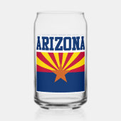 Arizona State Flag Mok Blikvorm Glas (Achterkant)