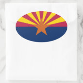 Arizona State Flag Oval Sticker (Tas)