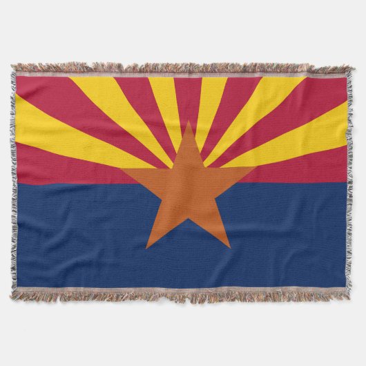 Arizona State Flag Print Patriottisch Deken (Voorkant)