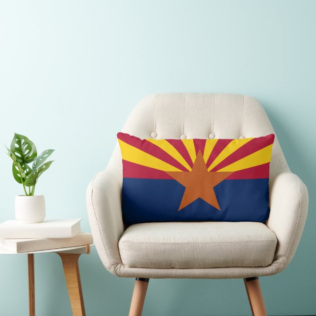 Arizona State Flag Print Patriottisch Kussen (Stoel)