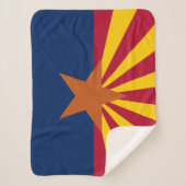 Arizona State Flag Print Patriottisch Sherpa Deken (Voorkant)