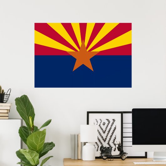 Arizona State Flag Print Poster (Thuiskantoor)