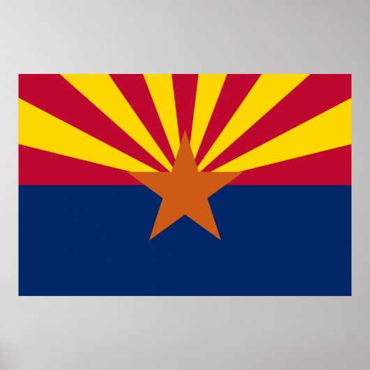 Arizona State Flag Print Poster