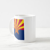 Arizona State Flag Retro Sunset Desert Vibes Koffiemok (Voorkant links)