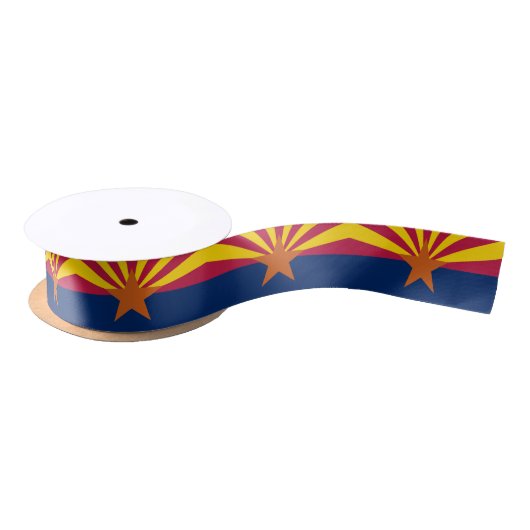 Arizona State Flag Satin Ribbon Satijnen Lint (Spoel)