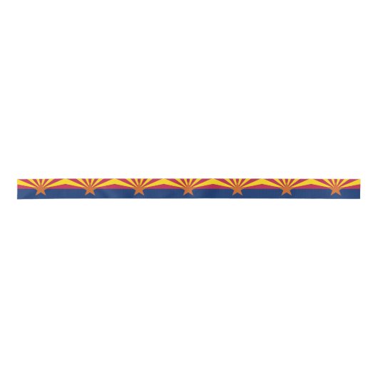 Arizona State Flag Satin Ribbon Satijnen Lint (Voorkant)