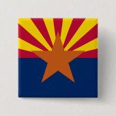 Arizona State Flag Square Button (Voorkant)