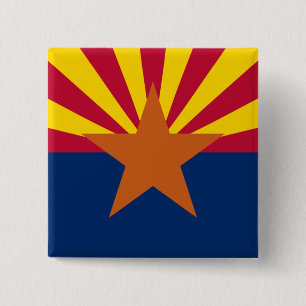 Arizona State Flag Square Button
