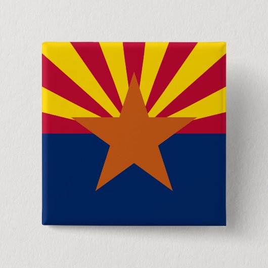 Arizona State Flag Square Button (Voorkant)