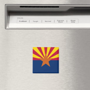 Arizona State Flag Square Magnet