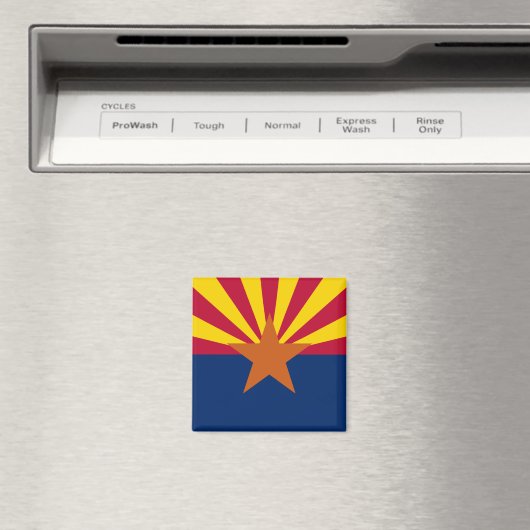 Arizona State Flag Square Magnet (Insitu (Vaatwasser))
