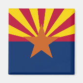 Arizona State Flag Square Magnet (Voorkant)