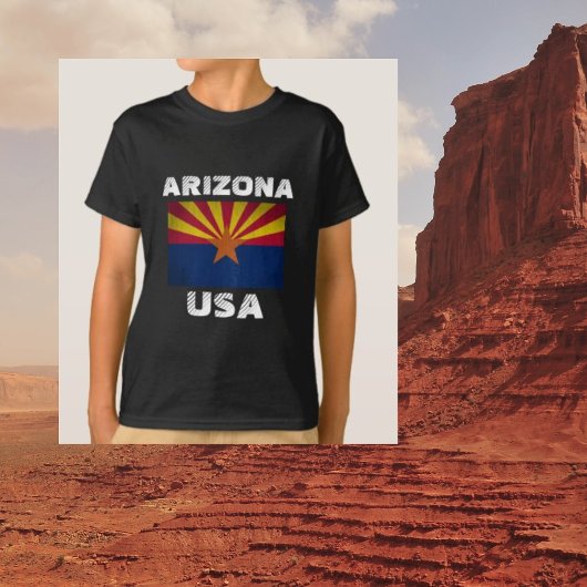 Arizona State Flag Starburst Verenigde Staten T-sh T-shirt