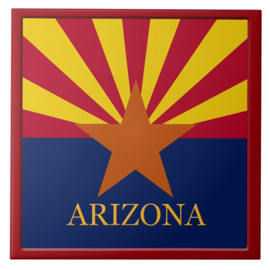 Arizona State Flag Tile Tegeltje (Voorkant)