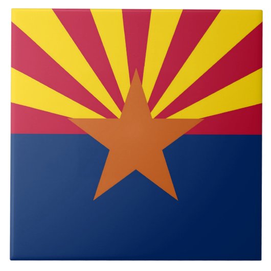 Arizona State Flag Tile Tegeltje (Voorkant)