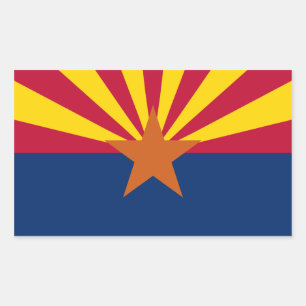 Arizona State Flag, Verenigde Staten Rechthoekige Sticker