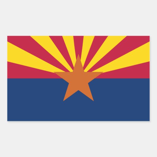 Arizona State Flag, Verenigde Staten Rechthoekige Sticker (Voorkant)