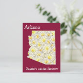 Arizona State Flower Collage Map Briefkaart (Staand voorkant)