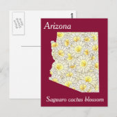 Arizona State Flower Collage Map Briefkaart (Voorkant / Achterkant)
