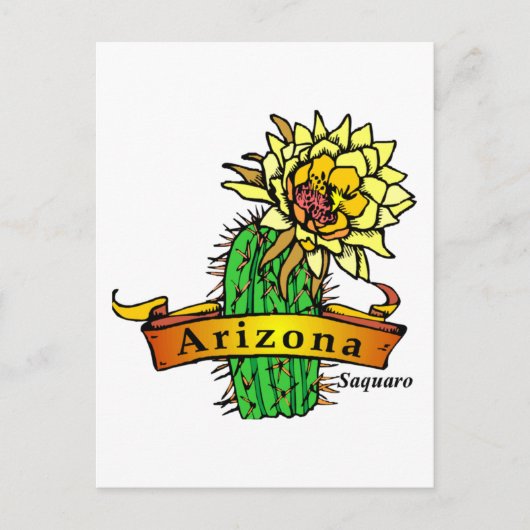 Arizona State Flower - Saguaro Briefkaart (Voorkant)