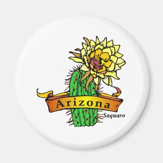 Arizona State Flower - Saguaro Magneet (Voorkant)