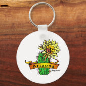 Arizona State Flower - Saguaro Sleutelhanger (Voorkant)