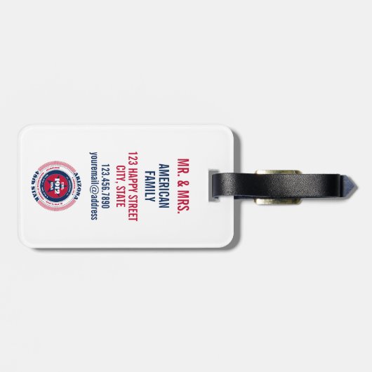 Arizona State gepersonaliseerde gift Bagagelabel (Achterkant horizontaal)