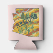 Arizona State Illustrated Map Blikjeskoeler (Achterkant)