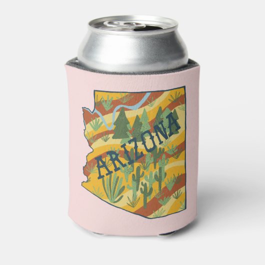 Arizona State Illustrated Map Blikjeskoeler (Blikje Achterkant)