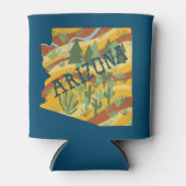 Arizona State Illustrated Map Blikjeskoeler (Voorkant)