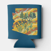 Arizona State Illustrated Map Blikjeskoeler (Achterkant)