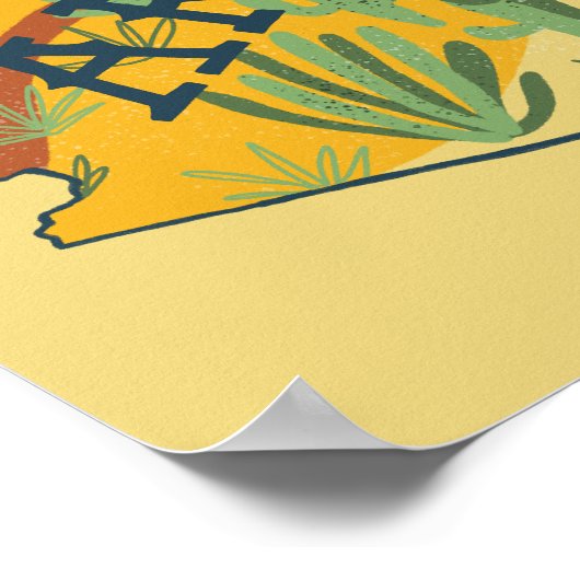 Arizona State Illustrated Map Poster (Hoek)