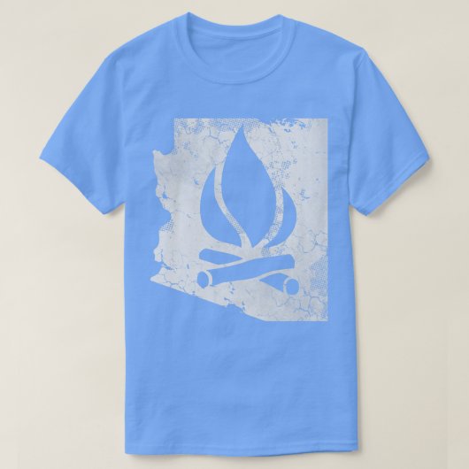 Arizona State Kaart Camping Camp Fire Camper Uitst T-shirt (Design voorkant)