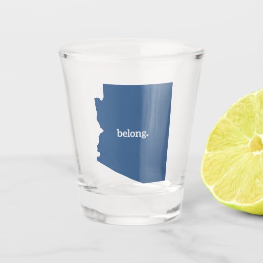Arizona State Map Belong Shot Glas (Voorkant)
