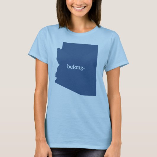 Arizona State Map Belong T-Shirt (Voorkant)