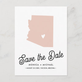 ARIZONA State Map Destination Wedding - ENIGE KLEU Aankondigingskaart