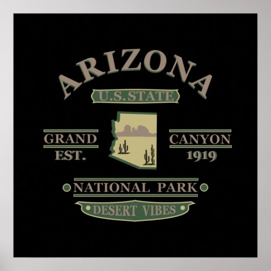 arizona state map poster (Voorkant)