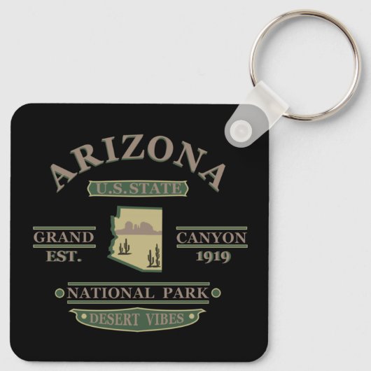 arizona state map sleutelhanger (Achterkant)