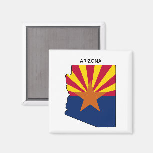 Arizona State Map State Vlag Magneet