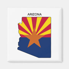 Arizona State Map State Vlag Magneet